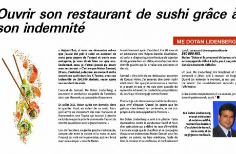 OUVRIR SON RESTAURANT DE SUSHI GRACE A SON INDEMNITE